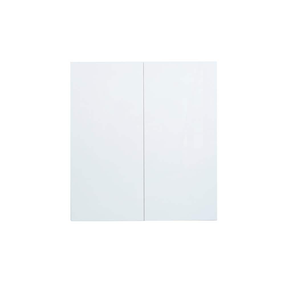 Radiance 33 in. W x 12 in. D x 36 in. H Ready to Assemble Slab Wall Kitchen Cabinet in White Gloss price history on PriceWatchPro