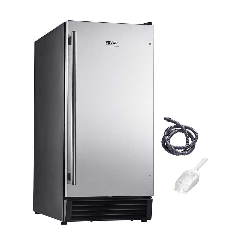 VEVOR Undercounter Built-In Ice Maker 50 lbs/Day 22. 4 in. W Grey Ice Maker Machine with Drain Pump Full Size Cubes