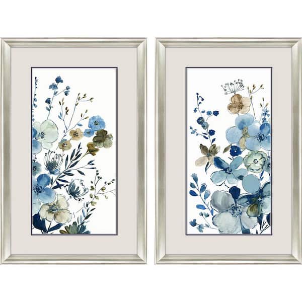 Paragon Blue Blossoming by Jensen 2-Piece Framed Nature Poster 33 in. x 21 in.