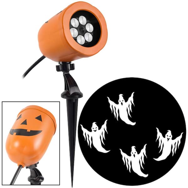 LightShow Whirl-a-Motion White Ghosts Halloween Light Projector