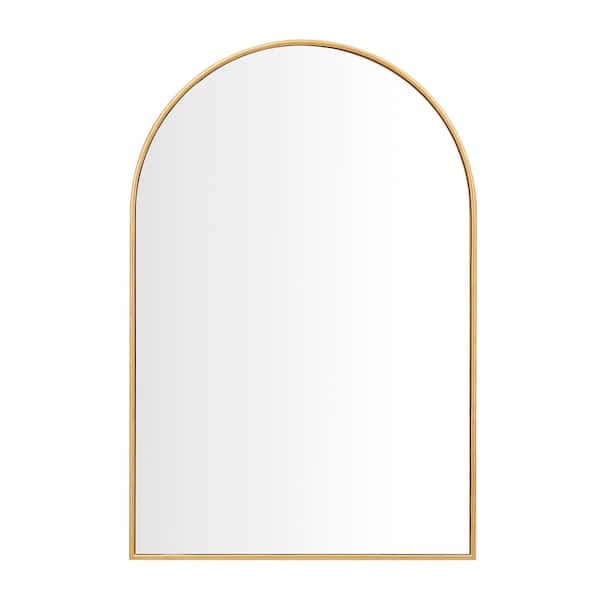 Home Decorators Collection Medium Arched Gold Classic Accent Mirror (35 in. H x 24 in. W)