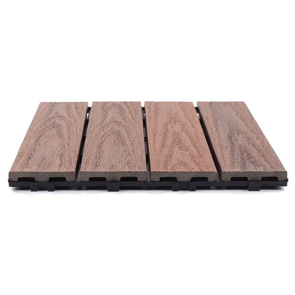 Brazilian Ipe Composite 12" x 12" Interlocking Deck Tile