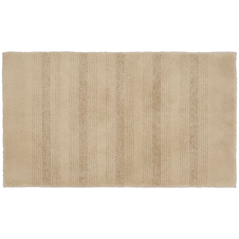 Soft Plush Nude Nylon Rectangle Bathroom Rug