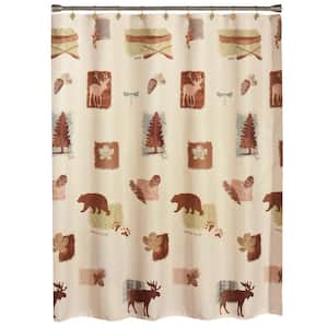 72 in. Natures Trail Fabric Shower Curtain