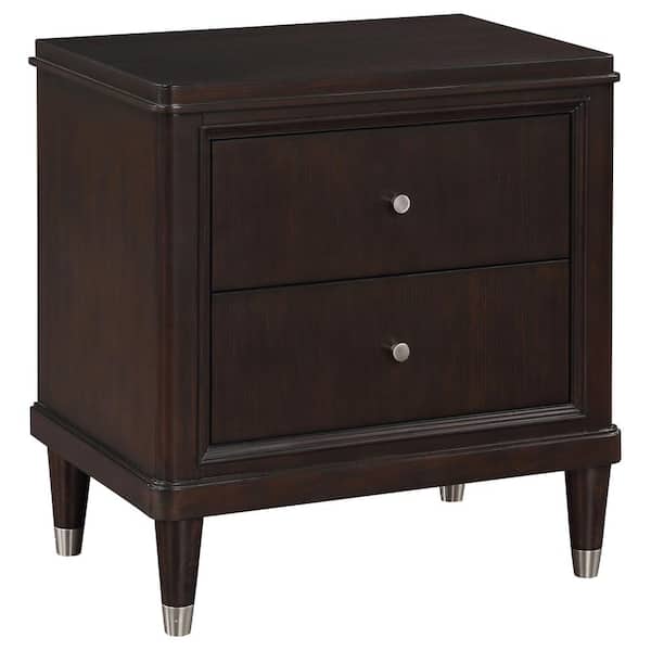 Coaster Emberlyn Brown 2-Drawer Nightstand Bedside Table