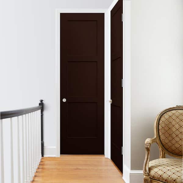 32 in. x 96 in. Birkdale Espresso Stain Right-Hand Smooth Hollow Core Molded Composite Single Prehung Interior Door