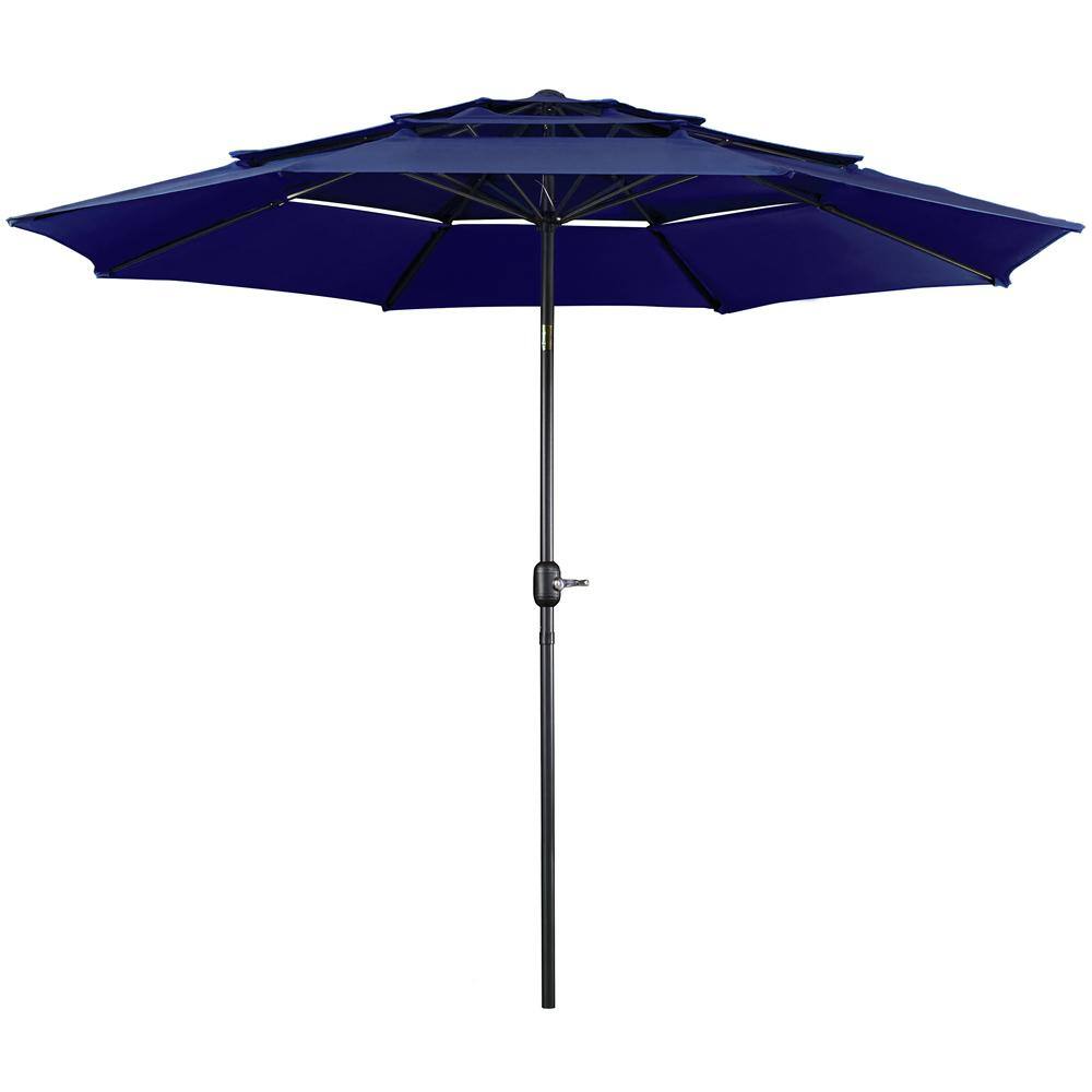 9 ft. Patio Umbrella Outdoor 3 Tier Vented Table Umbrella with 8 Sturdy Ribs price history on PriceWatchPro