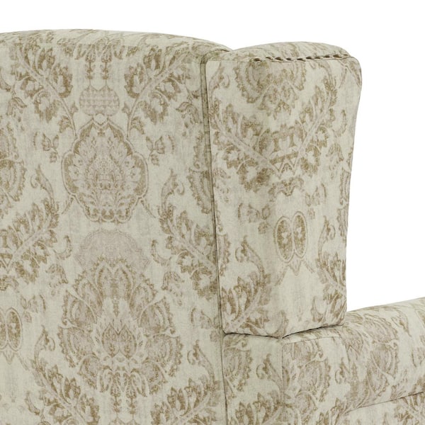 Elegance　ホワイトXS Uixe Retro White Floral Pattern Linen Nailhead Trim