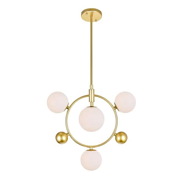 CWI Lighting Celeste 4 Light Pendant With Medallion Gold Finish