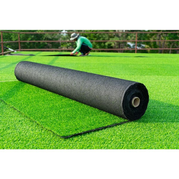 TrafficMaster Prairie 12 ft. Wide x Cut to Length Green Artificial