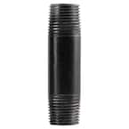 1/2 in. x 5 in. Black Steel Nipple