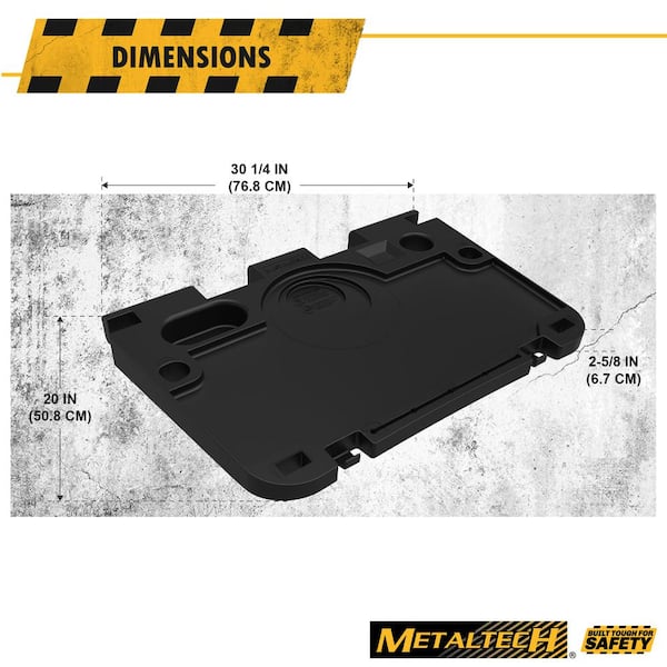MetalTech Jobsite 30 in. x 20 in. x 3 in. Polypropylene Tool Box
