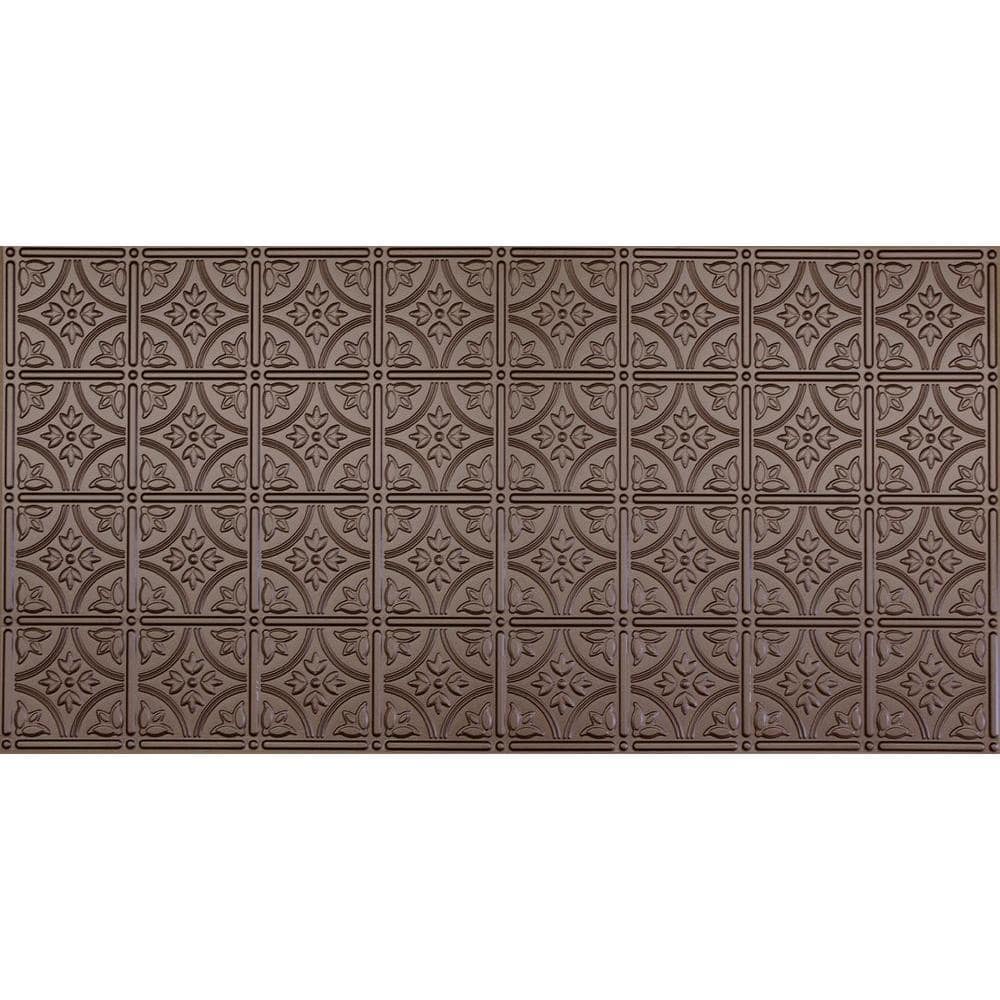 Dimensions 2 ft. x 4 ft. Glue Up Tin Ceiling Tile in Metallic Bronze price history on PriceWatchPro
