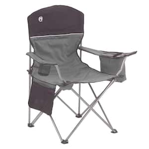 Gray Black Steel Portable Camping Chair