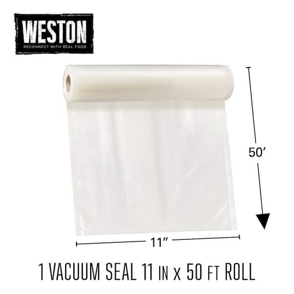 Vesta Precision Vacuum Seal Rolls | 8 inchx50' and 11 inchx50' 2 Pack | Clear and Embossed, Size: 8x50' & 11x50