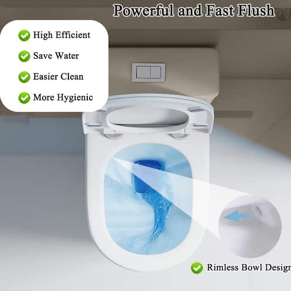 CASAINC 1-Piece 0.8/1.6 GPF Dual Flush Elongated Toilet CASAINC 1-Piece 0.8/1.6 GPF Dual Flush Elongated Toilet