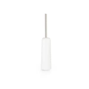 Plastic Touch Toilet Brush and Holder in White