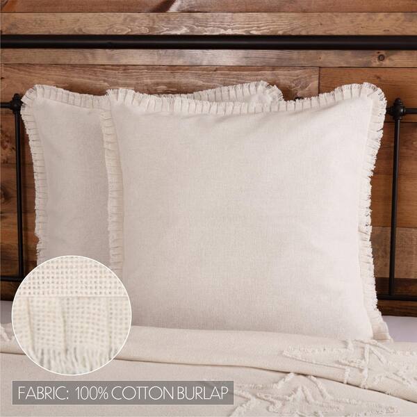 White ruffle shop euro sham