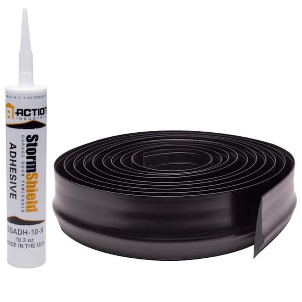Storm Shield 20 ft. Garage Door Threshold Weather Seal with 10.3 oz. Adhesive Caulk Tube
