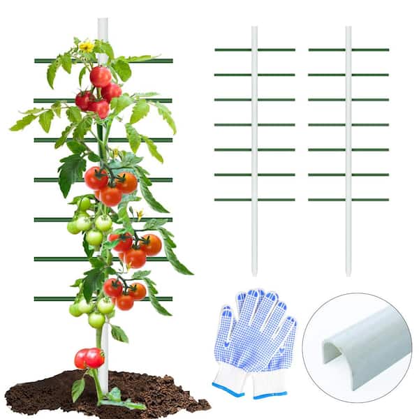 Ecostake 4 ft. x 1.64 ft. FRP 3D U Tower Type Garden Vine Trellis, Heavy-Duty Plants Support Ladder, 2 Pack