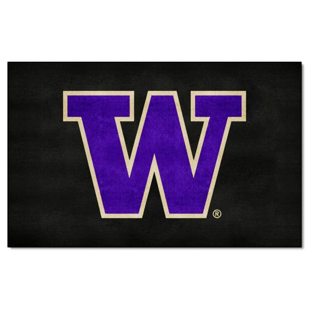 FANMATS Washington Huskies Black 5 Ft. X 8 Ft. Ulti-Mat Area Rug 36719 ...