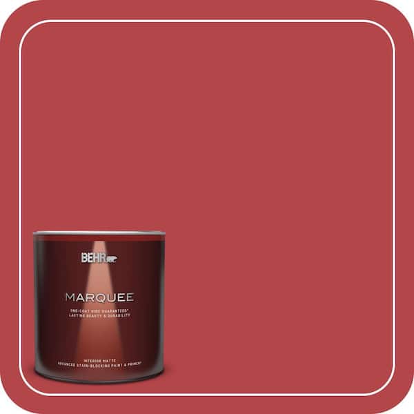 BEHR MARQUEE 1 qt. Home Decorators Collection #HDC-SM14-10 Intrigue Red Matte Interior Paint & Primer