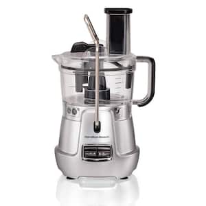 Stack & Snap 8-Cup 3-Speed Silver Food Processor with Built-in Bowl Scraper