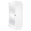 Home Decorators Collection 19-7/8 in. W x 28-1/4 in. H Fog Free Framed  Recessed Mount Extended Storage Bathroom Medicine Cabinet in White w/ Mirror  45428 - The Home Depot