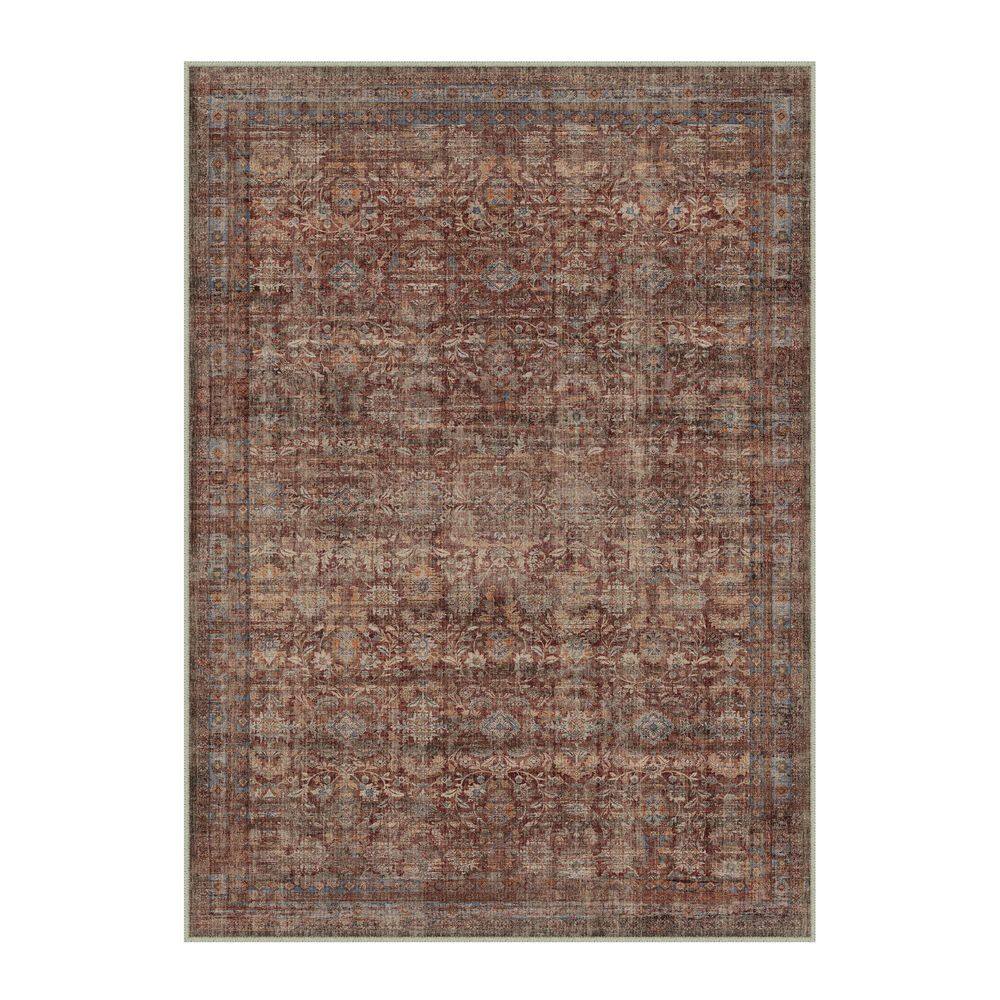 Solo 5 ft. X 7 ft. Red Distressed Vintage Floral Area Rug price history on PriceWatchPro