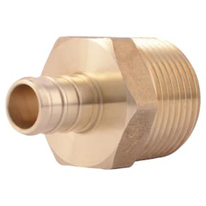 1/2 in. PEX Barb x 3/4 in. MNPT Brass Reducing Adapter Fitting (Bag of 25)