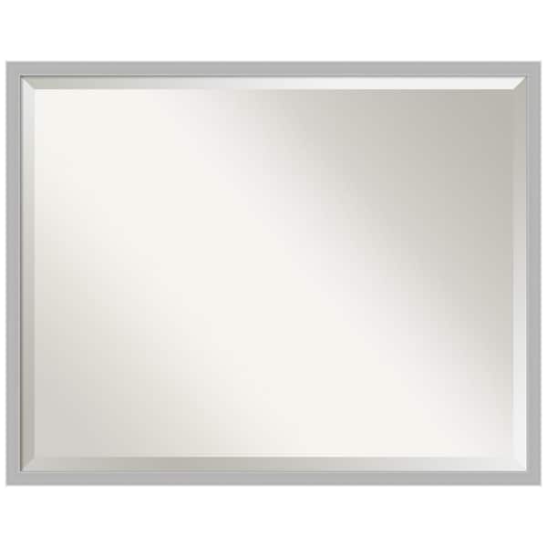 Amanti Art Hera Chrome 29 in. H x 23 in. W Framed Wall Mirror