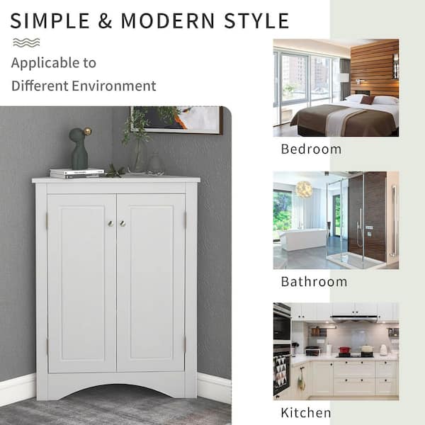 New Practical Modern Tall Bathroom Corner Cabinet Freestanding