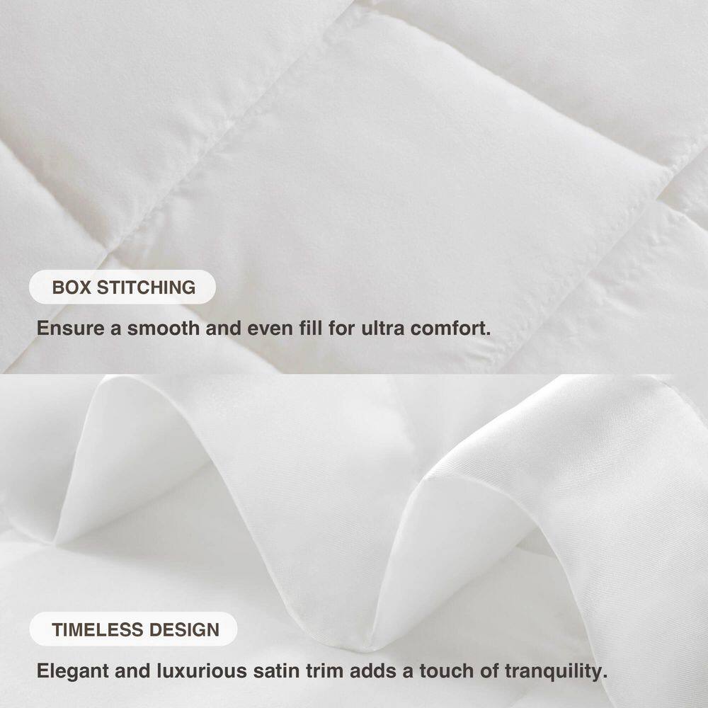 Luxurious Twin Satin-Trimmed Microfiber Down Alternative Blanket