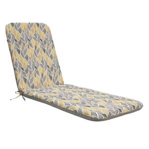 73 in. L x 22 in. W x 2.75 in. H Sunny Citrus Outdoor Grey Chaise Lounge Cushion