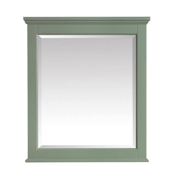 Avanity Colton 28 in. x 32 in. Framed Wall Mirror in Basil Green