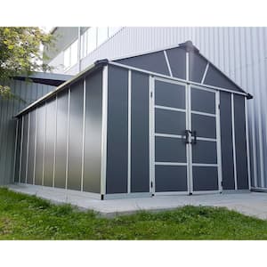 Yukon 11 ft. x 17 ft. Dark Gray Large Garden Outdoor Storage Shed
