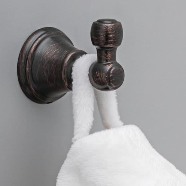 Woodhurst Single Towel Hook Bath Hardware Accessory in Venetian Bronze