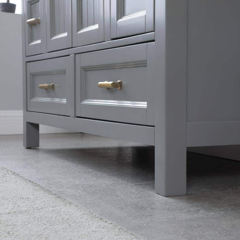 Isla 48" Gray Single Vanity with Marble Countertop