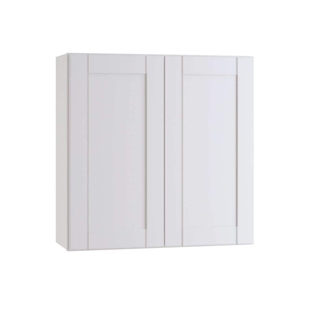 Arlington Vesper White Plywood Shaker Stock Assembled Wall Kitchen Cabinet Soft Close 30 in W x 12 in D x 30 in H