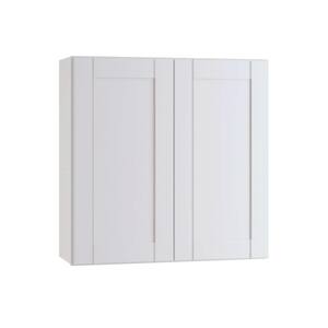 Washington Vesper White Plywood Shaker Stock Assembled Wall Kitchen Cabinet Soft Close 24 in. x 30 in. x12 in.