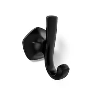 Sundae J-Shaped Robe Hook in Matte Black