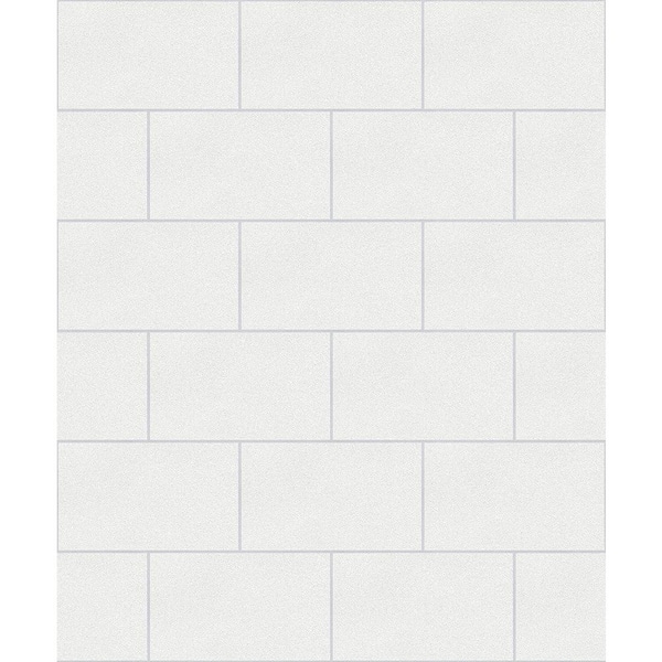 Crown Joan White Tile Vinyl Peelable Wallpaper (Covers 56.4 sq. ft.)
