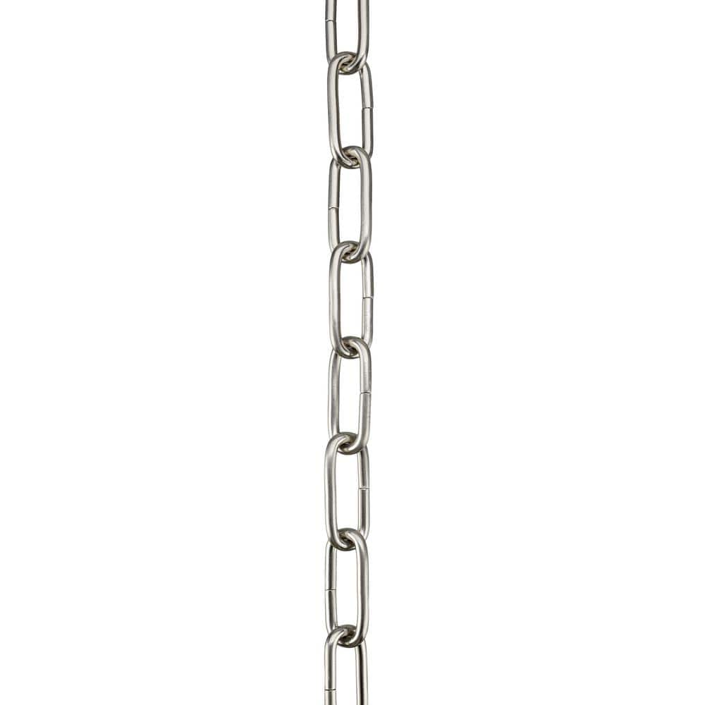 Heavy Duty 10 ft. Satin Nickel Chain for Hanging Lighting Fixtures