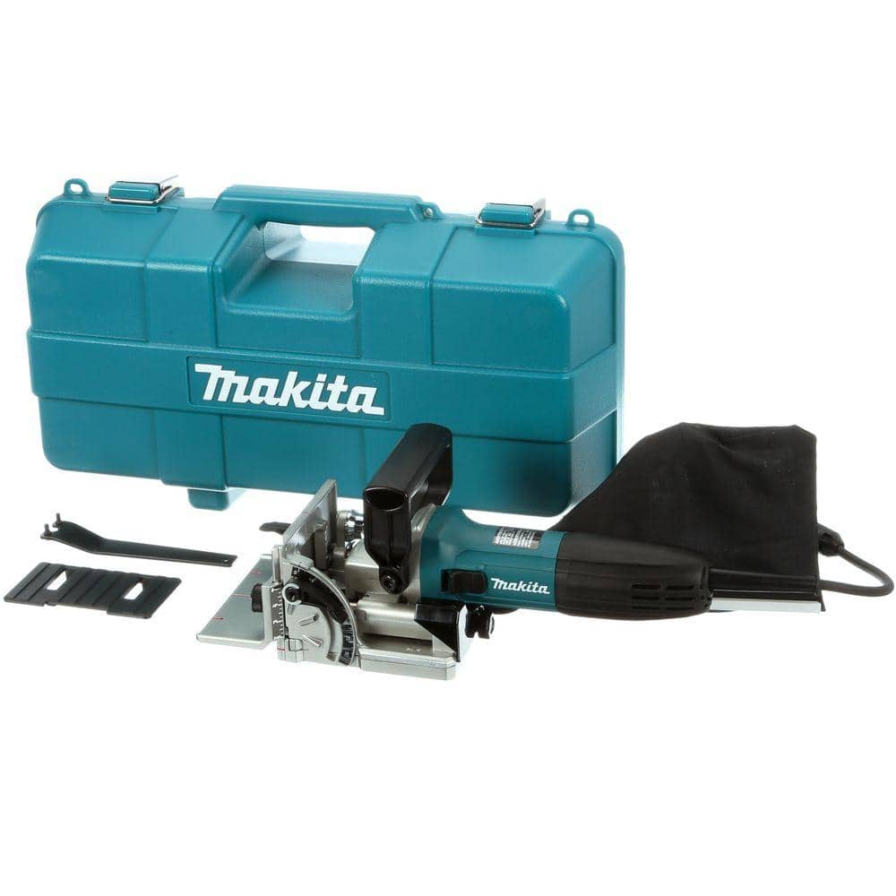 Makita Amp Corded Plate Joiner with Dust Bag and Tool Case PJ7000 The  Home Depot