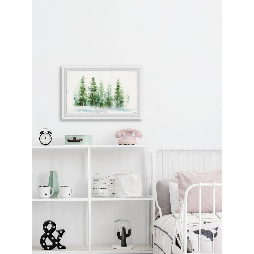 Amongst The Trees Green Watercolor Forest Print