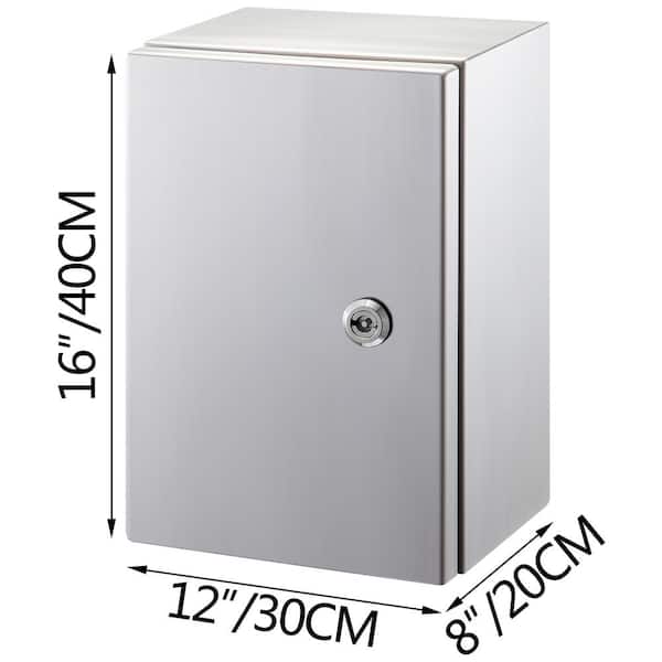 Details about   VEVOR Steel Electrical Box Electrical Enclosure Box 16x12x8'' Carbon Steel IP65 
