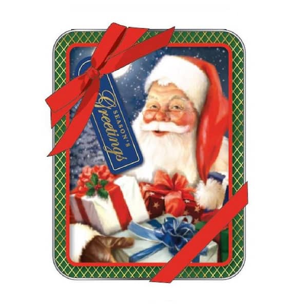 Santa Gifting Gift Card Holder Tin
