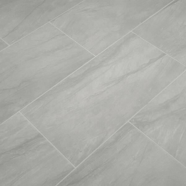 MSI Hillside Gray 12 in. x 24 in. Matte Porcelain Stone Look Floor 