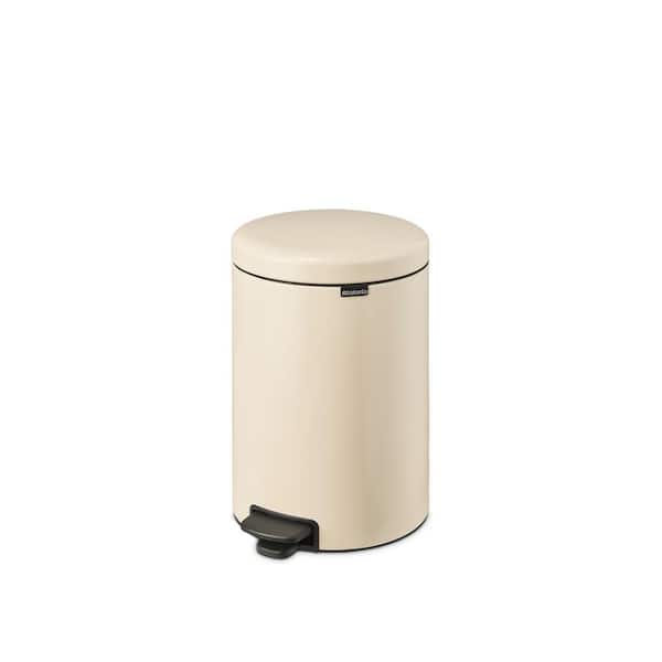 Brabantia NewIcon 5.3 Gal. (20 l) Soft Beige Step On Trash Can
