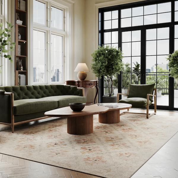 Padma Lakshmi X Rugs Elizabeth Hand-Tufted Vintage Medallion Wool-Blend Multicolor 9 ft. x 12 ft. Indoor Area Rug